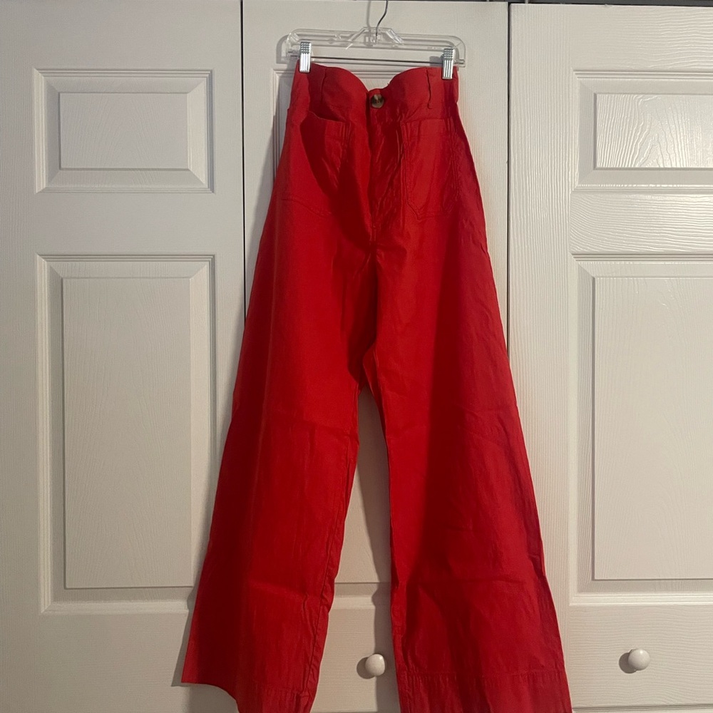 Anthropologie Colette Red Pants